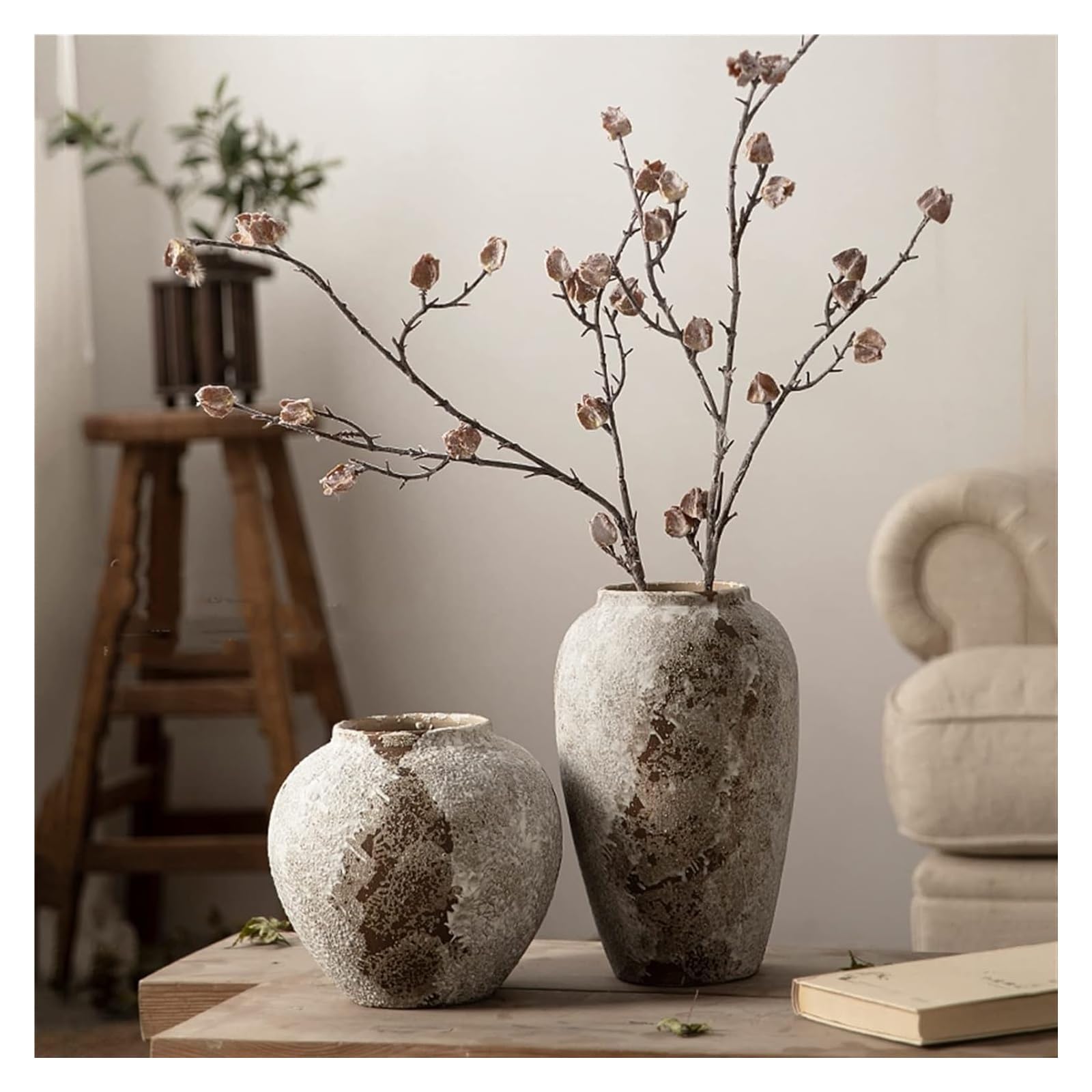 Amazon｜彫刻の花瓶 花びん 花瓶ヴィンテージアンティーク花瓶陶器