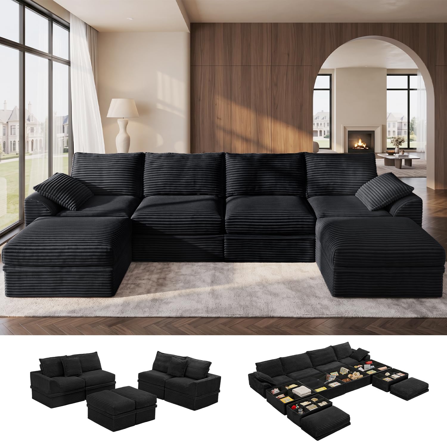 Upgrade Boneless Couch with Storage