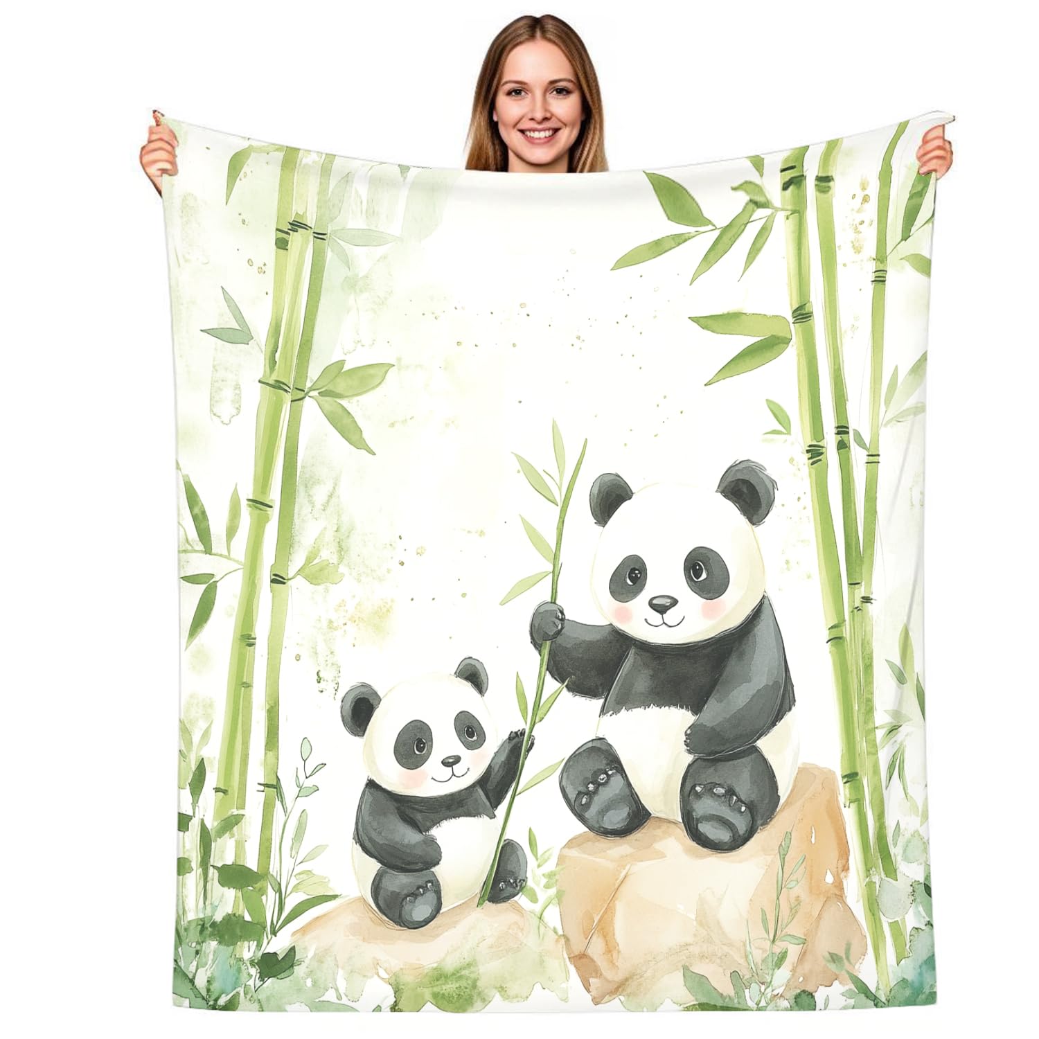 Couverture chaude panda en flanelle légère idéale pour le voyage