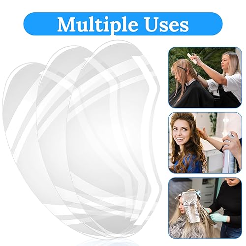 Miniatura 4 de 100 protectores desechables transparentes para ojos, viseras de plástico transparente, protectores faciales para ducha, protectores esenciales para