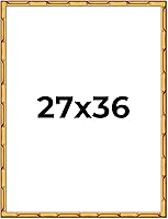 Vista 102 de Poster Palooza Marco de madera maciza de bambú dorado de 12 x 8 pulgadas con acrílico UV, respaldo de tablero de espuma y accesorios para colgar