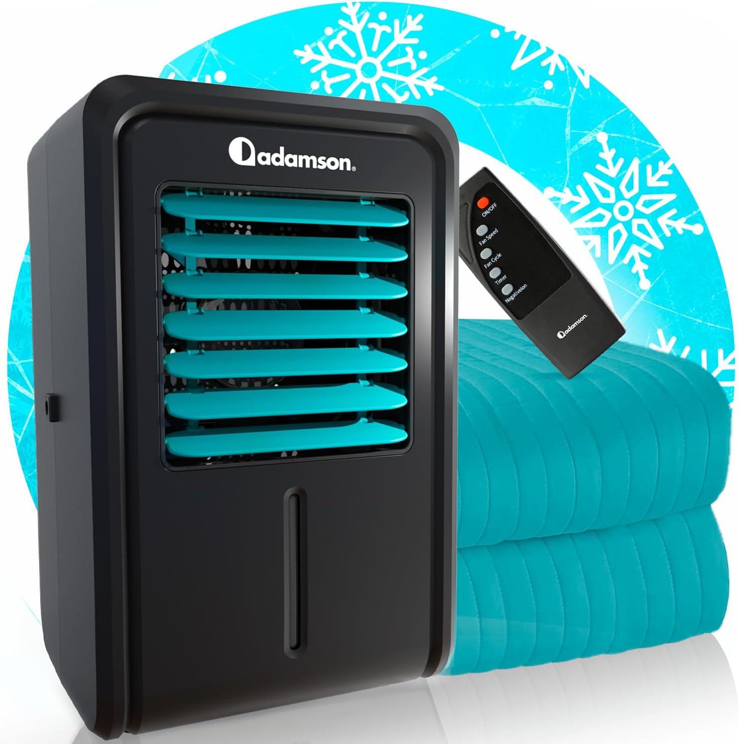 Adamson B10 Aqua Cooling System - Twin 75” L x 39” W - New - 100% Cotton Mattress Cooling Pad for Night Sweats - Water Cooler Ideal for Hot Sleepers - 5-Year Assurance