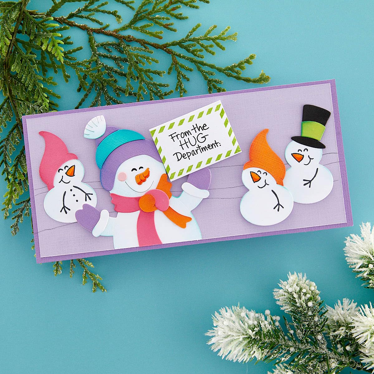 Deep Red Stamps Cling Stamp - Snowman Hugs 2.25" X 2.25", Red Rubber, Made In USA - View #4