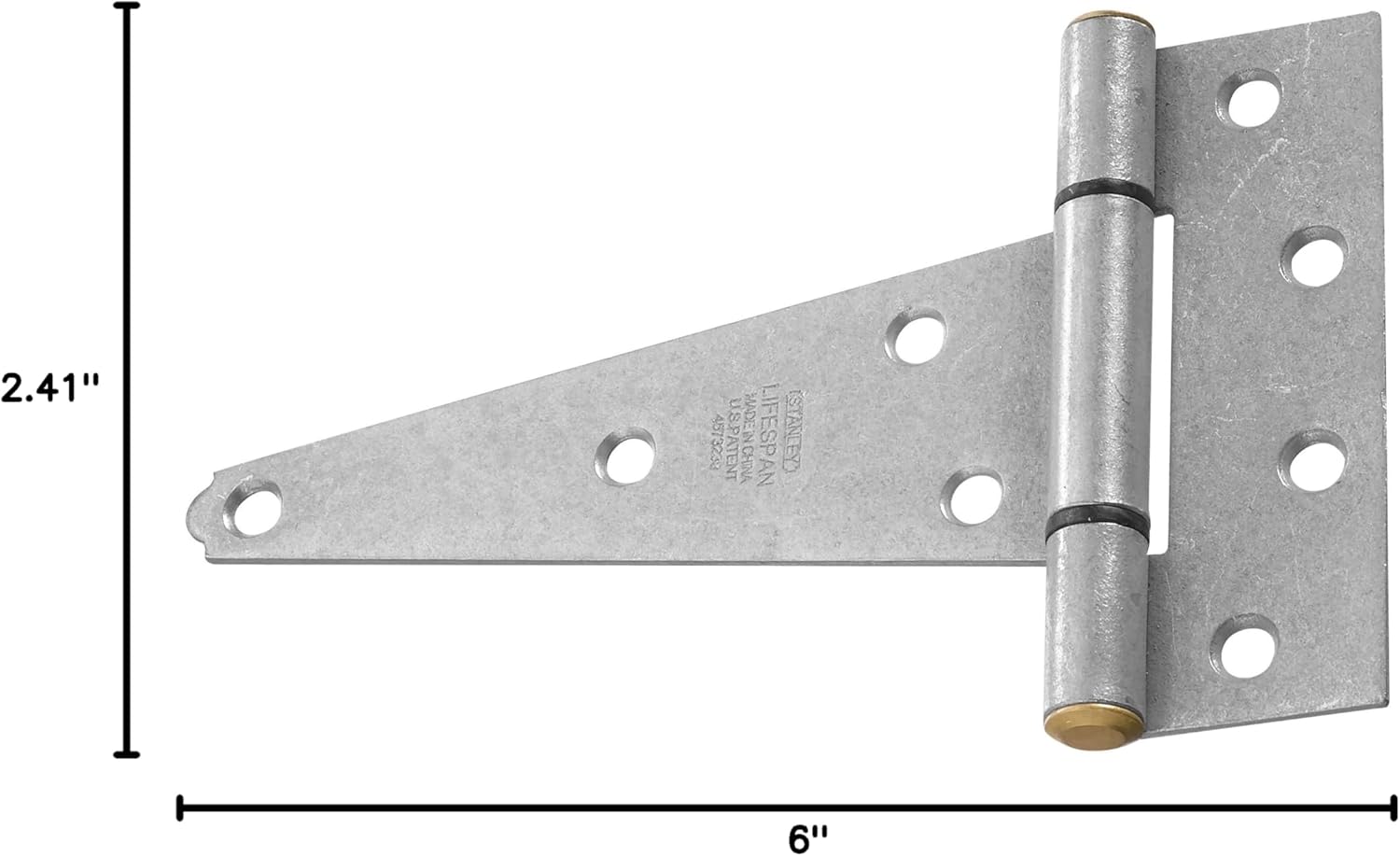 Stanley Hardware SP908Bp 6" LifeSPan® Heavy T-Hinge No Screw in Galvanized