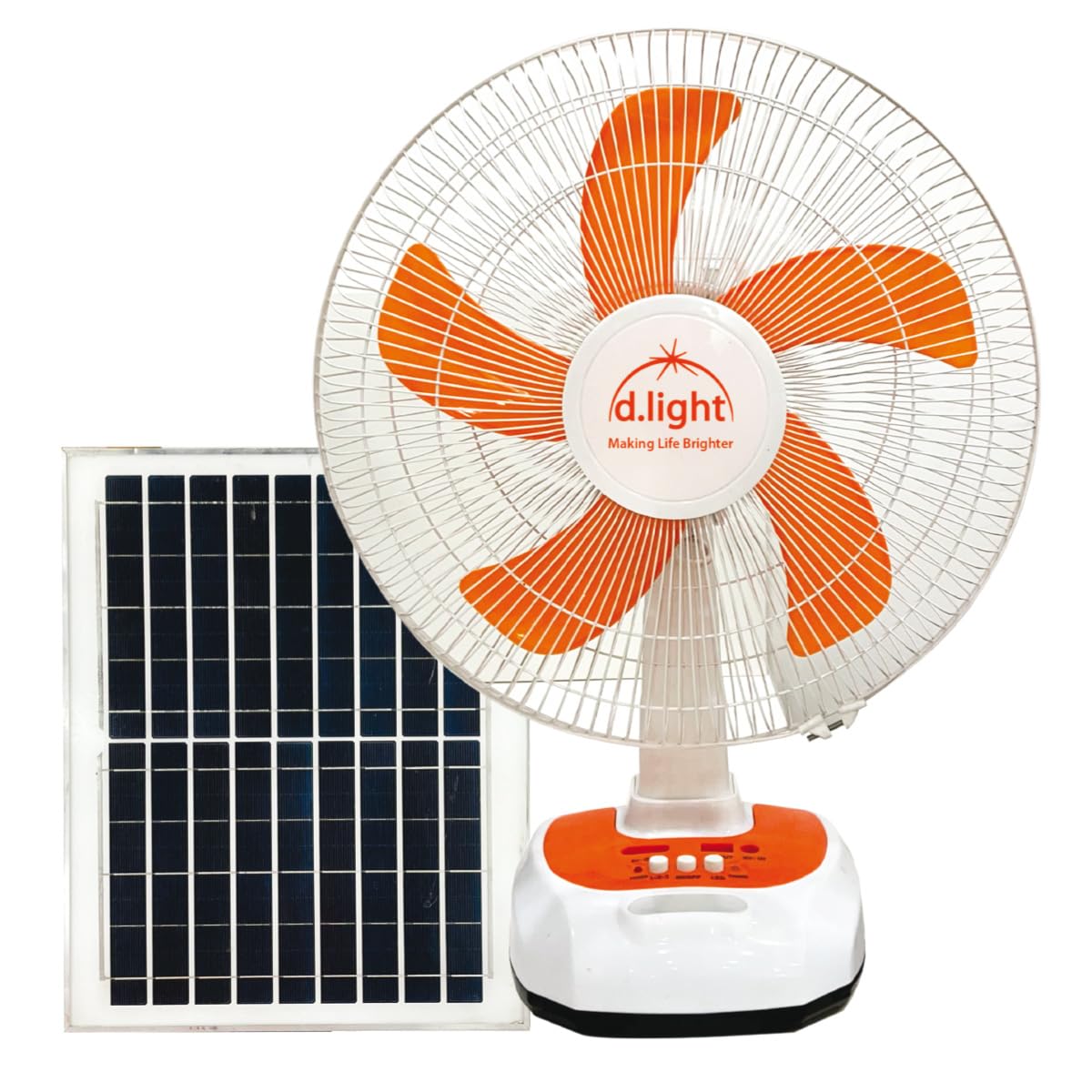 D.LIGHT dlight 17 Inch 10000 mAh Battery Portable 12 Watt Solar Powered Fan With Brushless DC Motor Technology, Rechargeable Solar Fan for Indoor Housing, Office, Camping-image-7