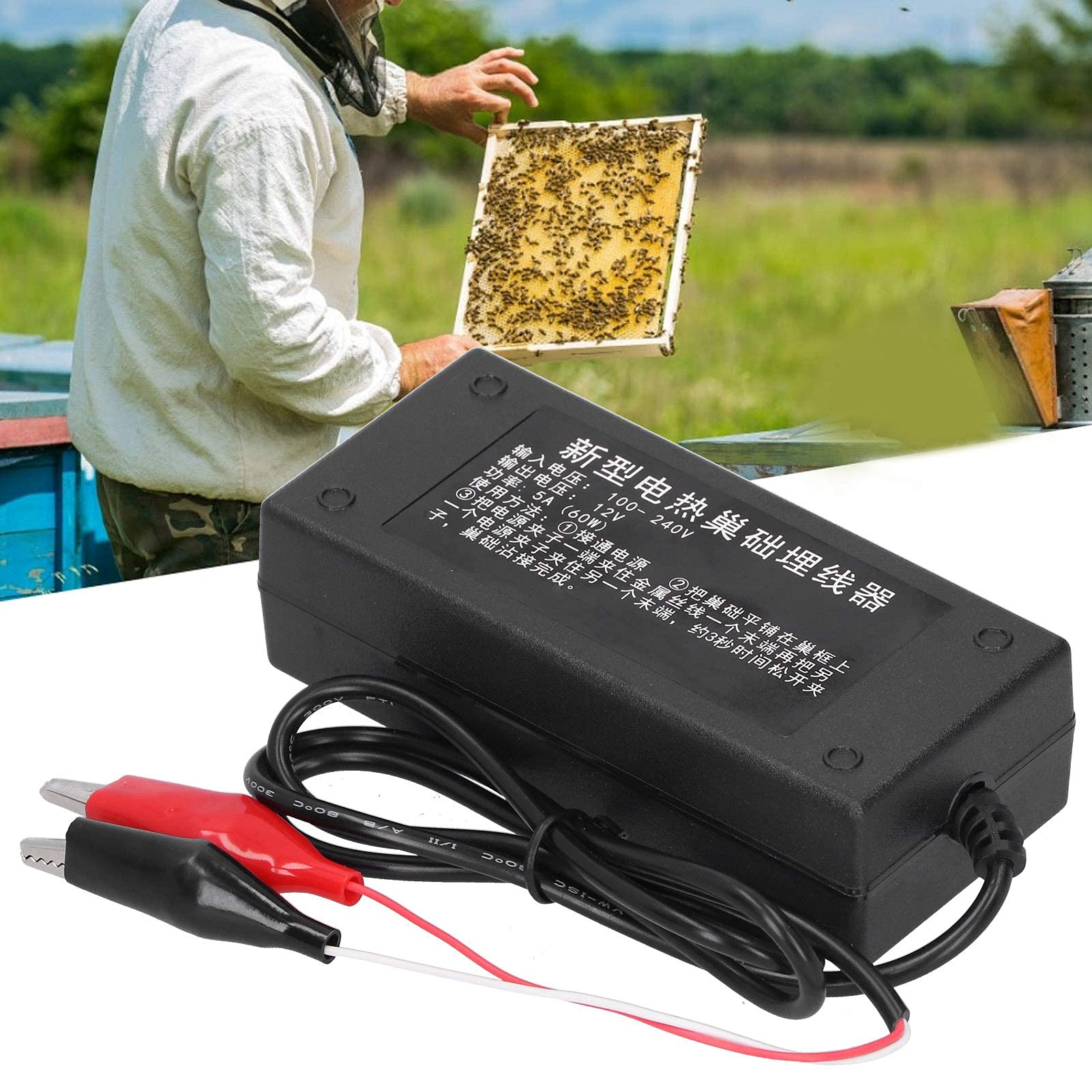 Enrobeur Électrique Accessoire d'Apiculture, Haut Efficacité Enrobeur De Fil Automatique, 12x5.3x3.5 cm, Cire d'abeille, Équipement d'Apiculture Électrique for Apiculteurs