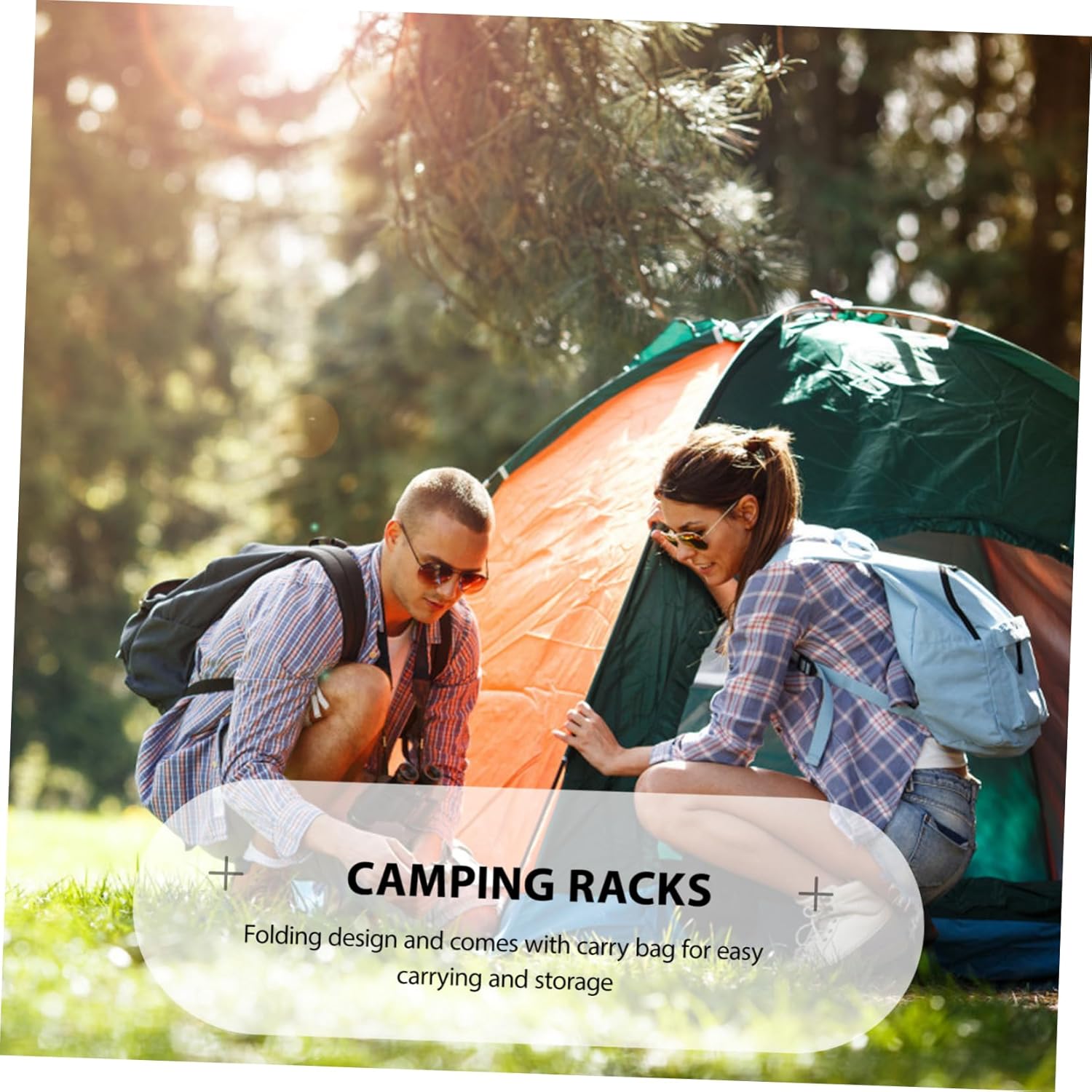 ABOOFAN 1Pc Outdoor Cooler Box Stand Portable Folding Rack for Camping Hiking and Picnics Lightweight Support Frame Rustproof and Stable Easy to Carry and Store