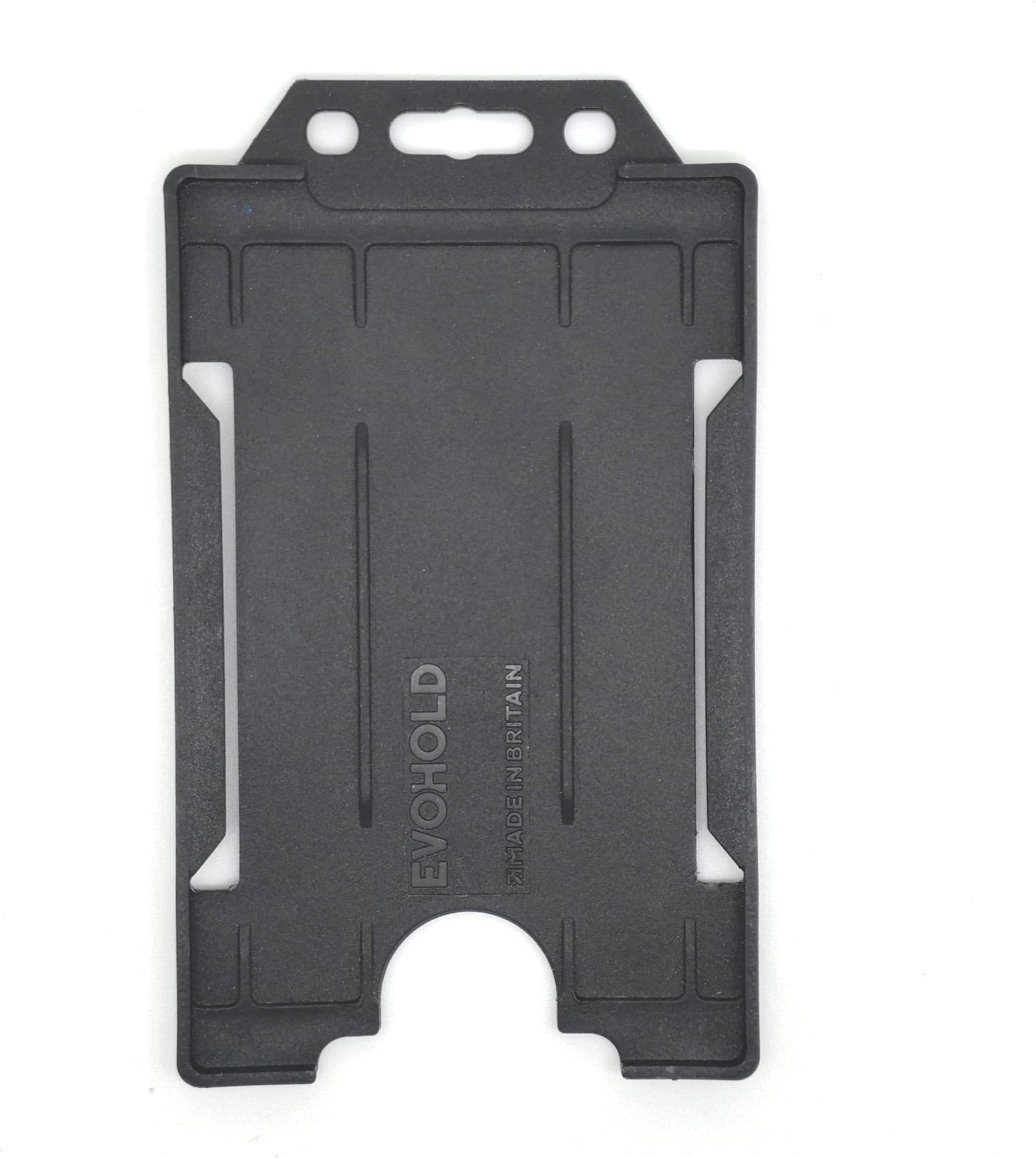 ALG ID CardsSingle Sided Rigid ID Identity Card Pass Badge Holder (Portrait Vertical) (54mm x 86mm CR80) (Black)