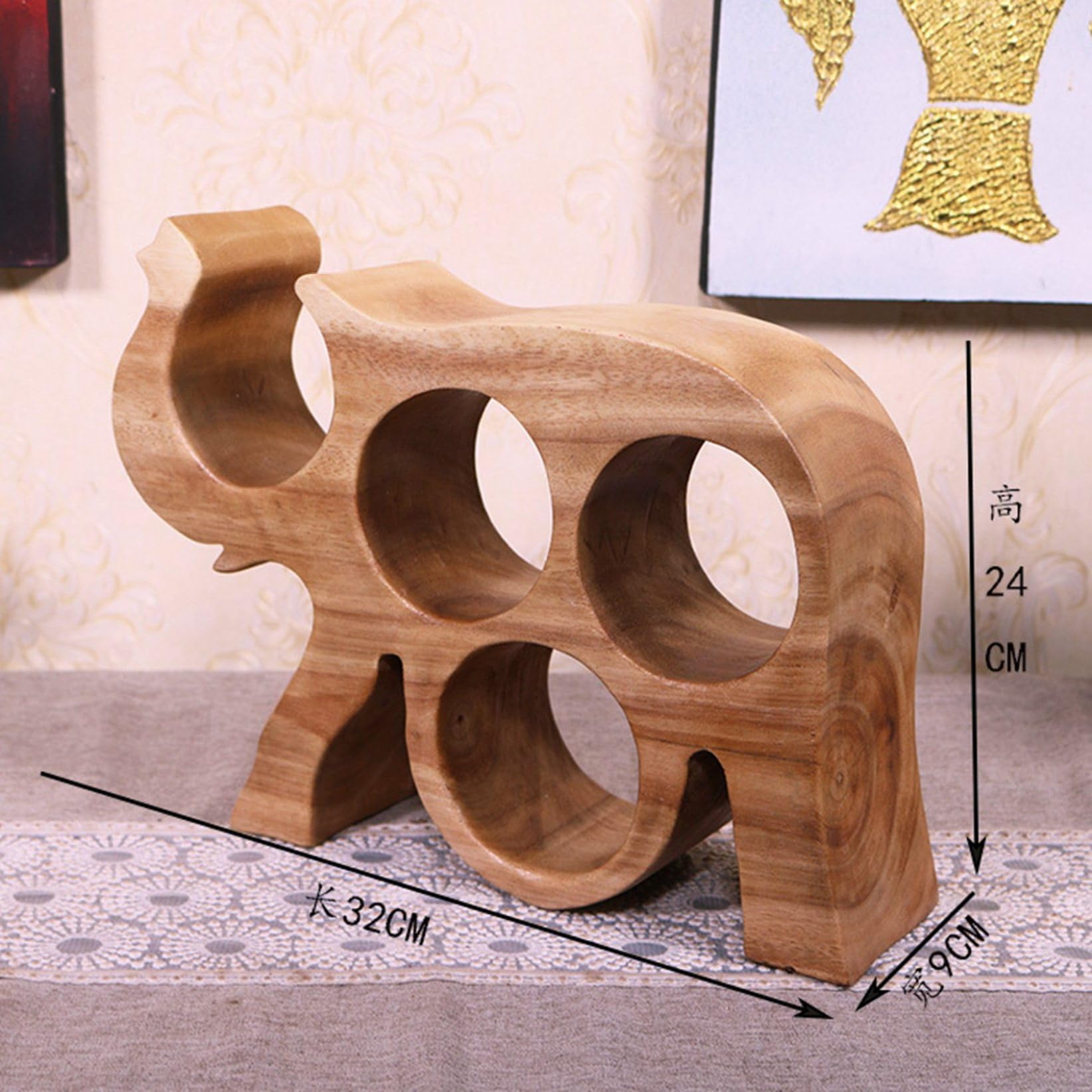 Amazon｜ワインスタンド 木製 象 ワインホルダー ワインラック ワイン