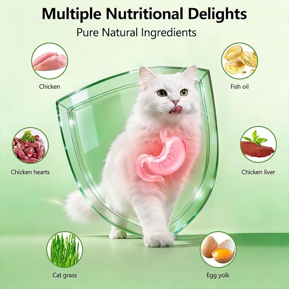 120g/4.23oz Cat Grass Stick Snacks, Freeze Dried Kitty Grass Sticks Snacks, Hairball Remove and Teeth Cleaning for Cat,Edible Cats Catnip Toys for Indoor Cats,Cat Training Treats(Leaf Shape)