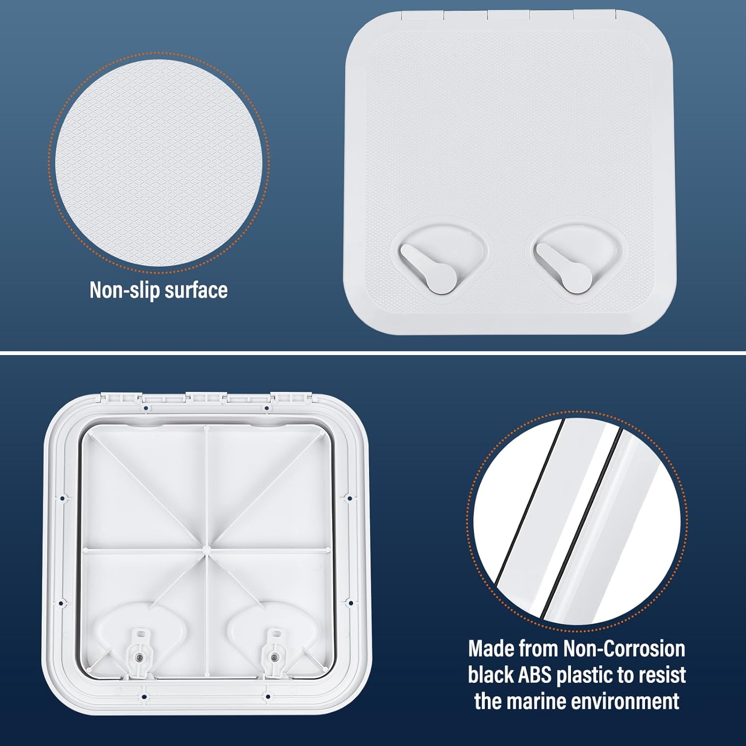 NovelBee Boat Deck Hatch,14-1/2" X 14-3/4" Marine Deck Hatch Access Hatch and Lid Hatch for Boat Caravan RV