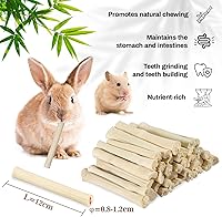 Vista 6 de Sukh 240g de palitos masticables de bambú dulce - Palitos de bambú natural para conejos, juguete masticable para animales pequeños, golosinas