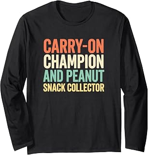 Traveler Carry-On Champion Peanut Snack Collector Aviator Long Sleeve T-Shirt