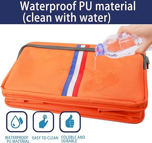 Miniatura 5 de Homeve Organizador de maletero para automóvil, organizador plegable impermeable de 3 compartimentos, almacenamiento plegable para accesorios de