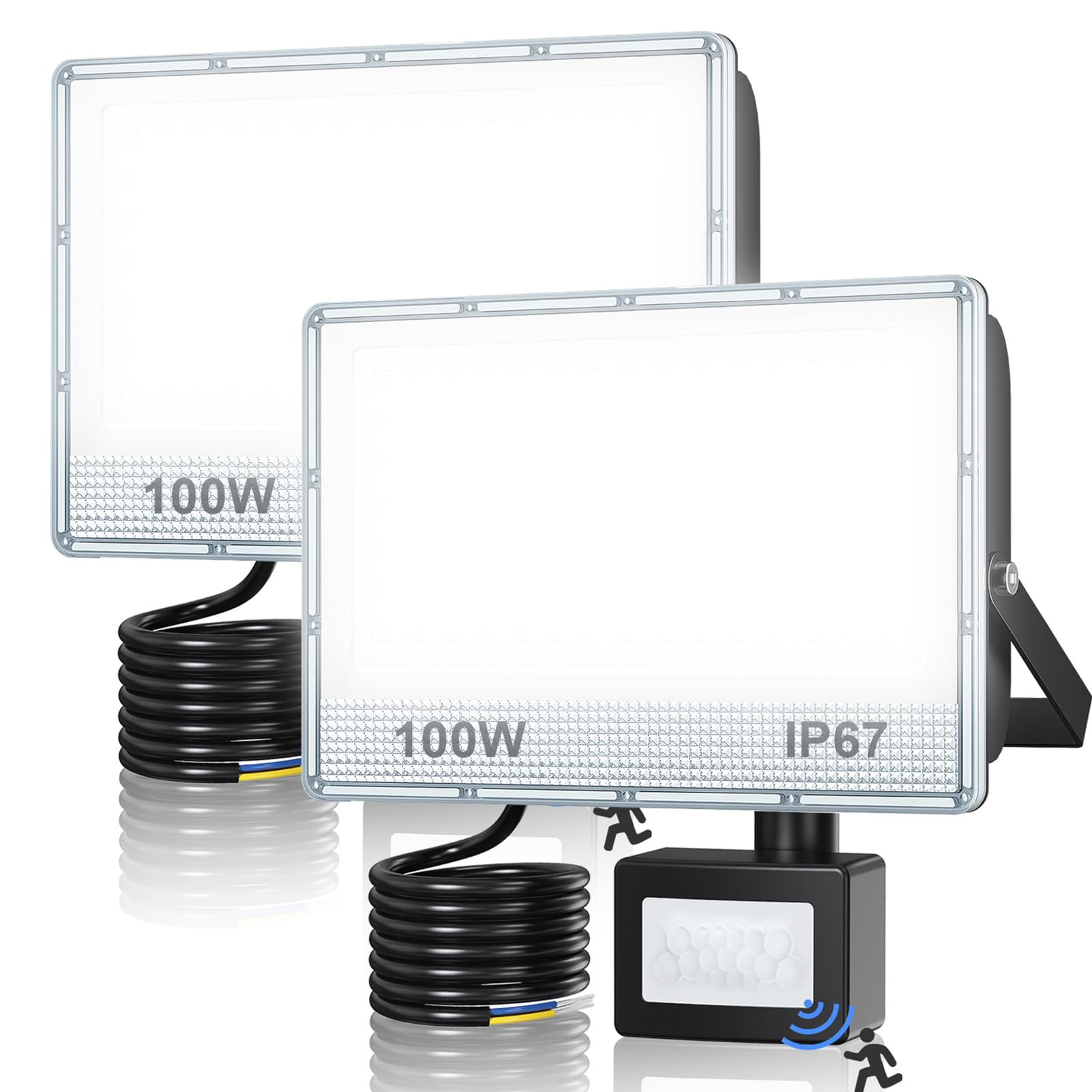 Sensore Di Movimento Proiettore LED Esterno 100W Con - 10000 Lumen - Foto 5