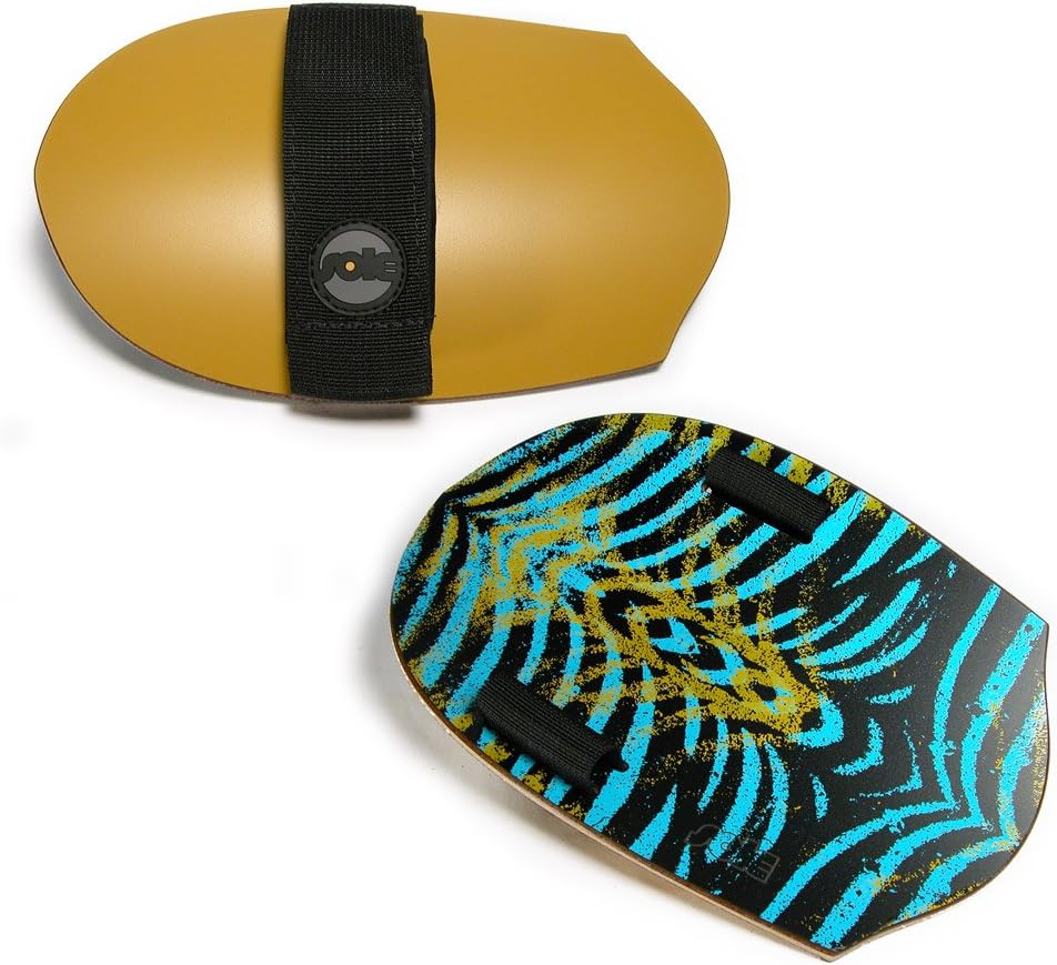 Sole Bodysurfing Handplane, Pocket Rocket, Yellow, with Wrist Tether