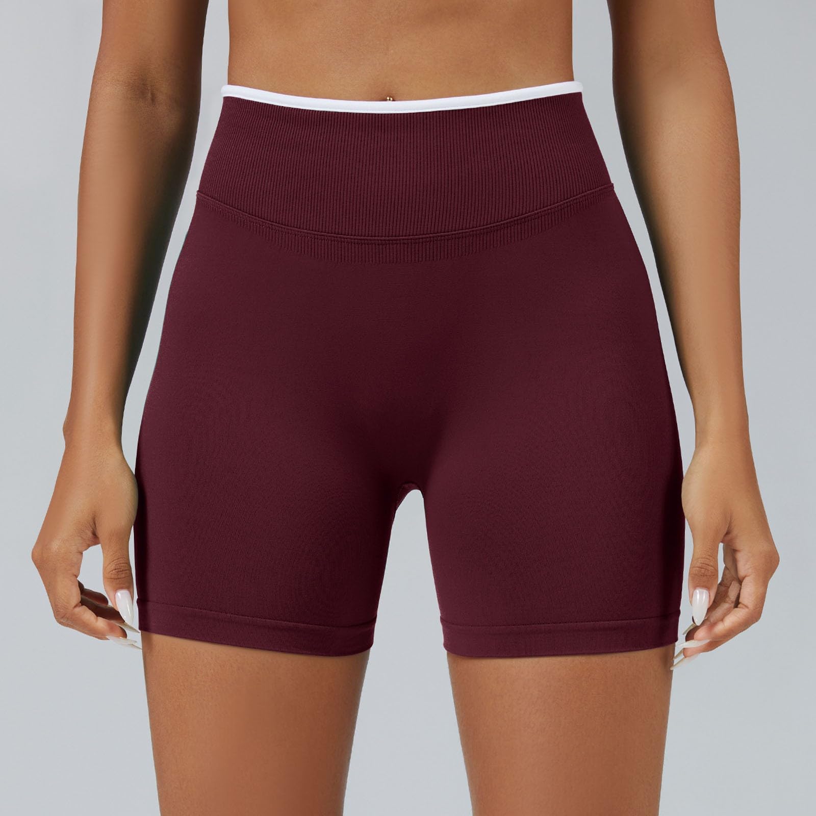 Short de Sport Femme Scrunch Pantalon de Yoga Court Push Up Court Butt Lifting Gym Short sans Couture Workout Leggings de Cyclisme pour Course À Pied, Entraînement, Fitness, Running
