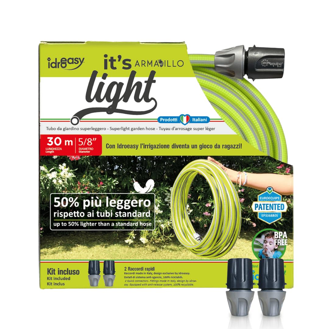 Idroeasy Armadillo, 30 Metres 5/8" (15 mm.) Tuyau Eau Jardin Irrigation Pipe