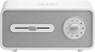 White Noise Sound Machine for Sleeping,9 Natural and Soothing Sounds,Wireless Charger,Music Play for Bedroom and Outdoor,White Noise Sound Machine for Baby,Kids,Adults