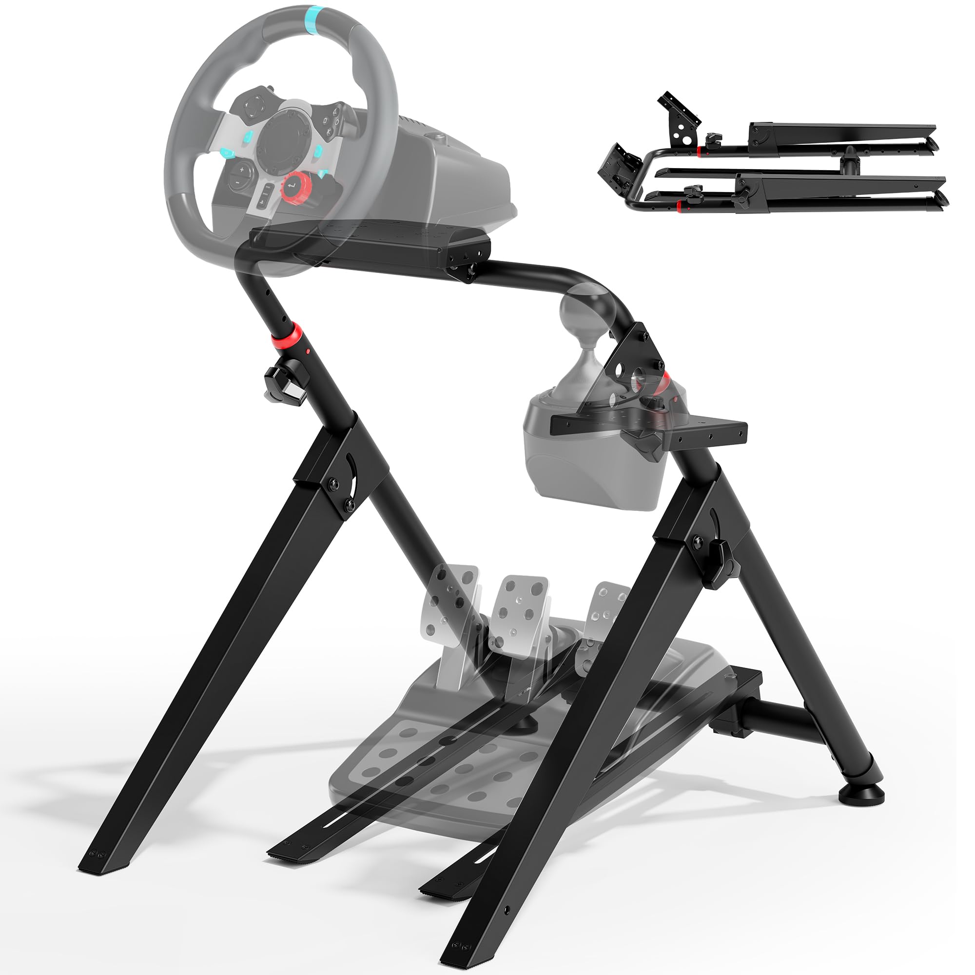 ARES WING Sim Racing Wheel Stand Foldable Racing Simulator Cockpit Formula and GT Sim Racing Cockpit Compatible with