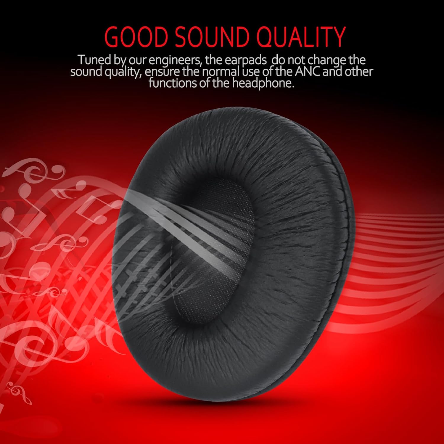 Krone Kalpasmos Replacement Ear Pads for Sony mdr-v600 and Sony mdr-7509hd Replacement Ear Pads, Protein Leather Memory Foam Cushions for Sony MDRV600/7509/CD350/CD450/CD550/V900/Z600/7509HD – Black - Image 4