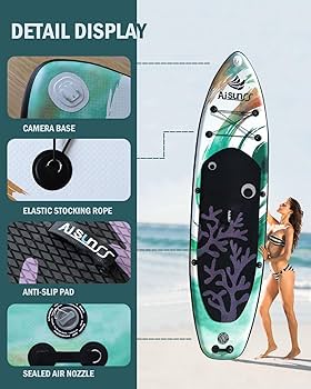 Amazon | AISUNSS 空気注入式パドルボード 大人用 すべての