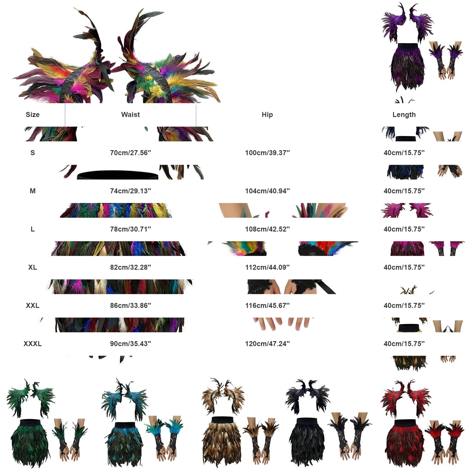 Pfau Kostüm Damen,Pfauenfeder Haarspangen,Feder Manschetten Hand,PfauKostüm Accessoires,Für Karneval Fasching Halloween Mottoparty Cosplay KostüM Damen Fasching Fee