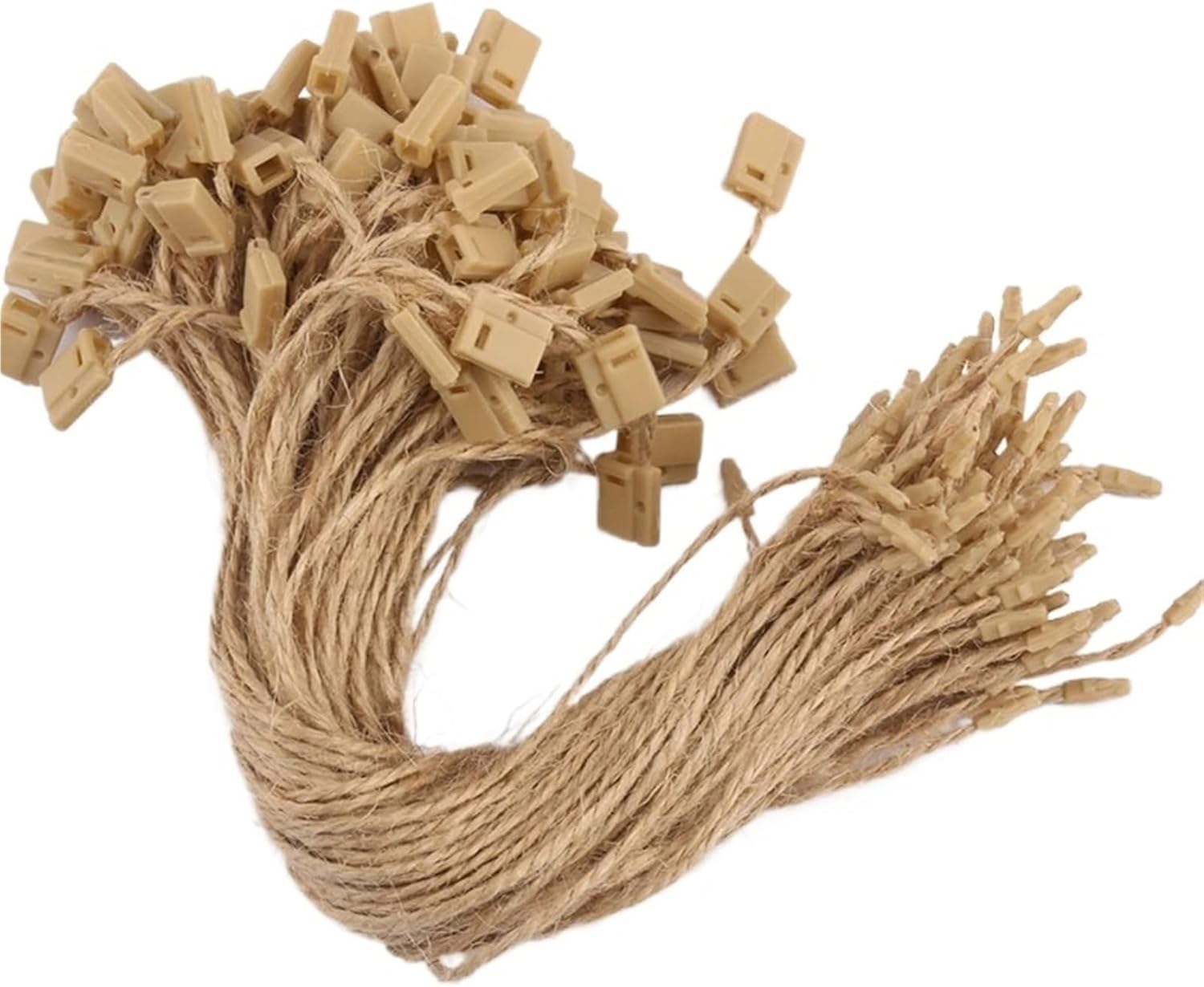 Hang Tag String 1000 Pieces Hemp Twine Hang Tag String Snap Lock Pin 7 inches Easy and Fast to Attach
