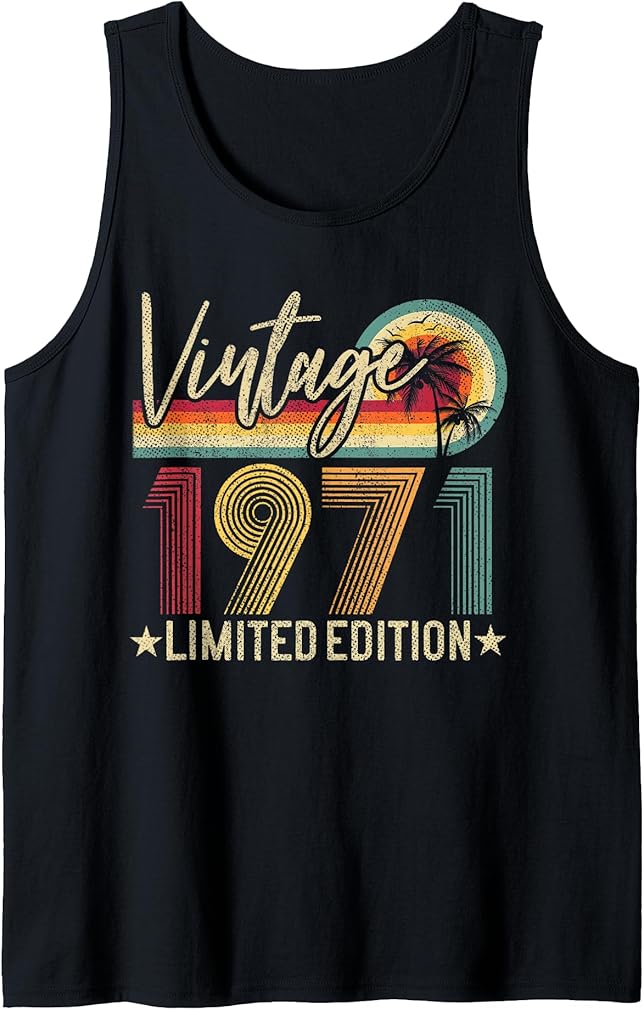 1971 Limited Edition Vintage 54th Birthday Gift 54 years Old Tank Top