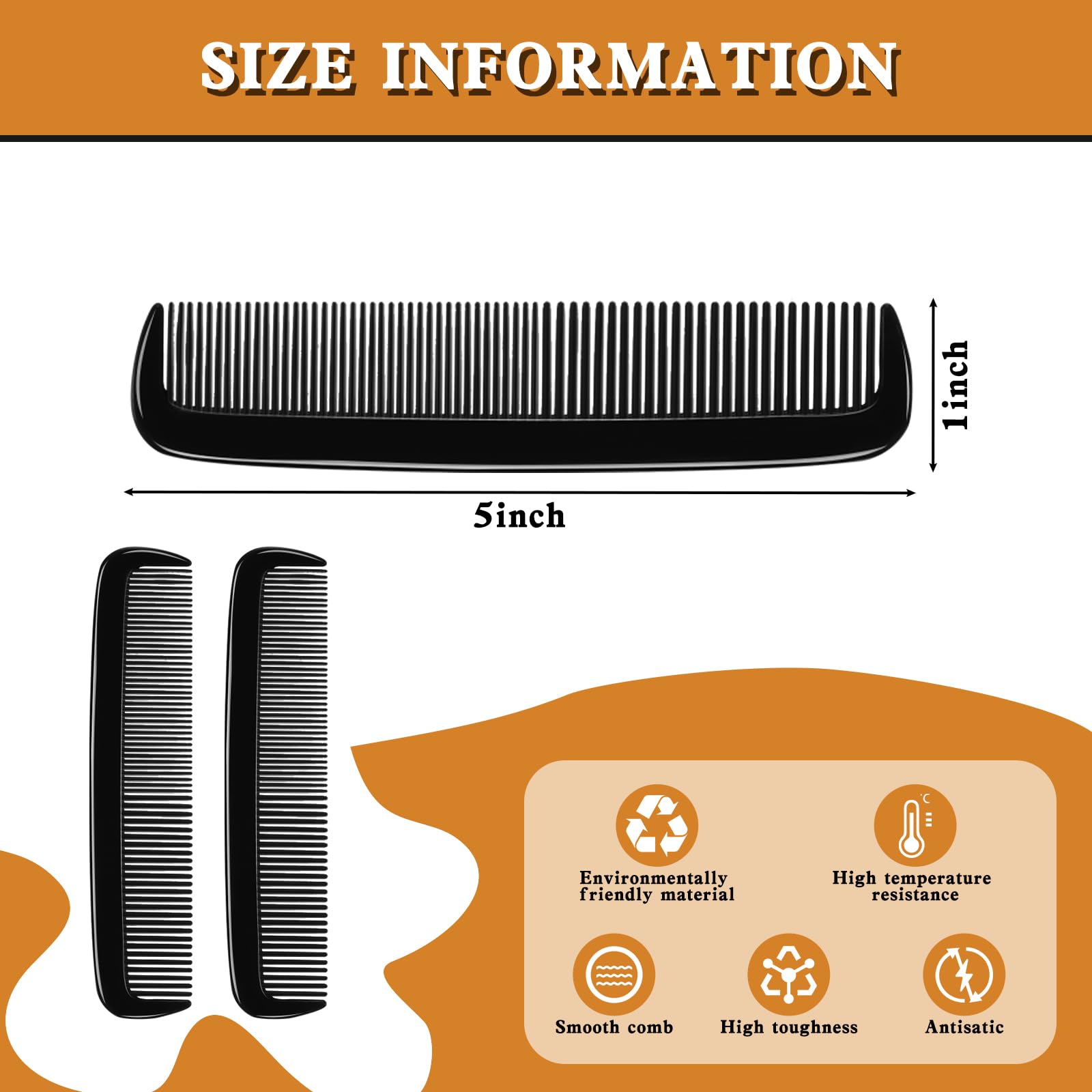 Amazon.com : Yaomiao 500 Pieces Pocket Comb Bulk 5 Inch Plastic