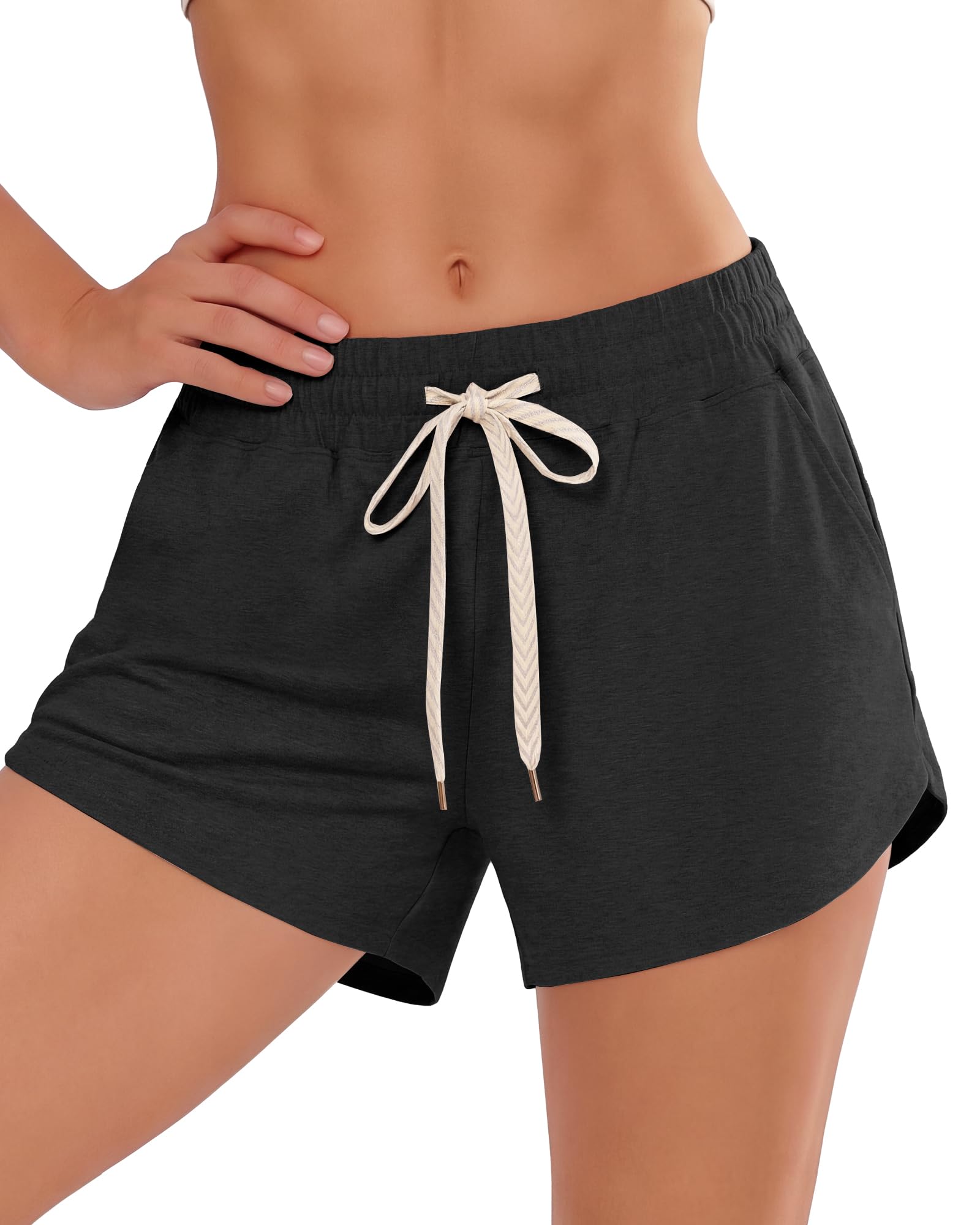 icerose Sweat Shorts for Women, Athletic Running Workout Drawstring Casual Lounge Loose Summer Shorts with Pockets-picture-27
