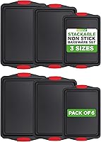 Vista 9 de NutriChef Juego de Horneado - 8 Piezas de Utensilios para Hornear con Acero al Carbono Antiadherente para Fácil Desmoldado y Limpieza, Diseño