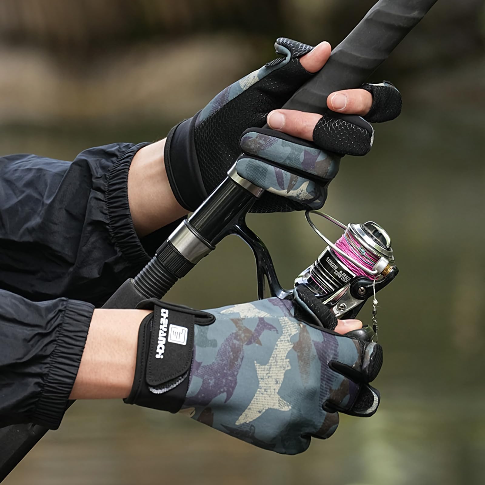 Guantes de pesca de invierno sin dedos para hombres y mujeres, resistentes al viento, para pantalla táctil, cálidos, para motocicleta, ciclismo, fotografía, caza, esquí, conducción