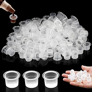 タトゥー インク キャップ - 300 個 顔料タトゥー インク カップ ミックス #9 小 #13 中 #16 大 プラスチック 使い捨て顔料インク カップ...