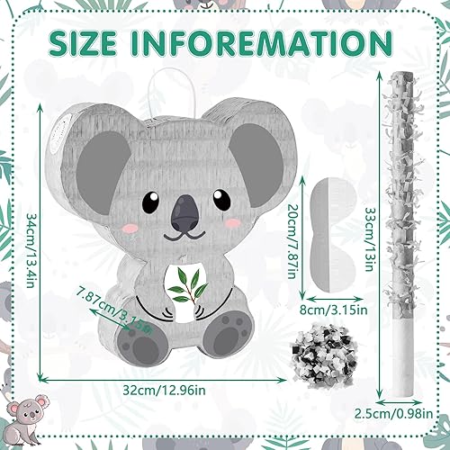 Vista 24 de Piñatas de perezoso para fiesta de cumpleaños, piñata de animales con palo, venda, confeti para adultos, cumpleaños, baby shower, suministros