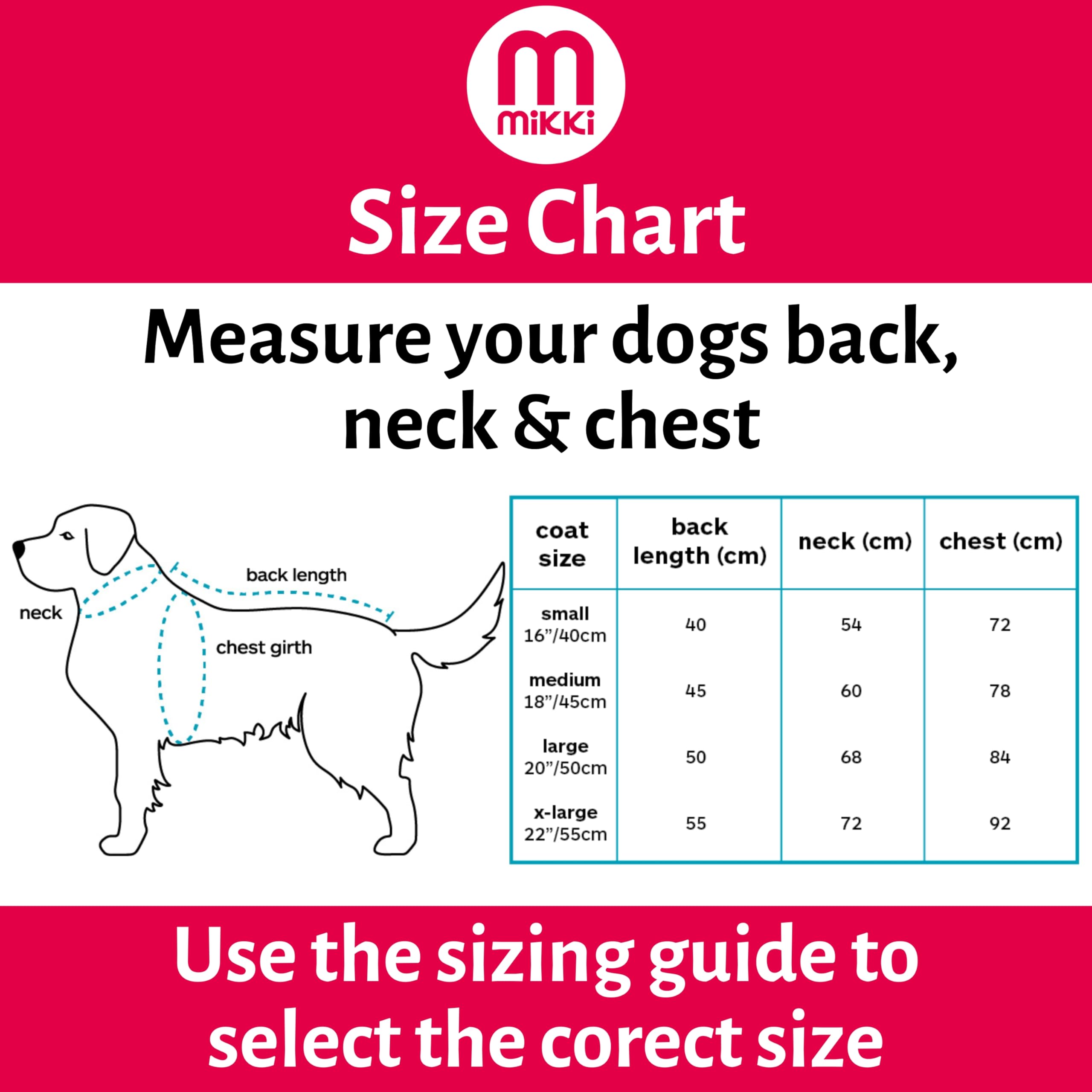 Mikki Allwettermantel für Hunde und Welpen, wasserdicht, Winddicht, atmungsaktives Material, verstellbar, versiegelte Nähte, um kaltem und nassem Wetter standzuhalten, verstellbare Taille, Hals und