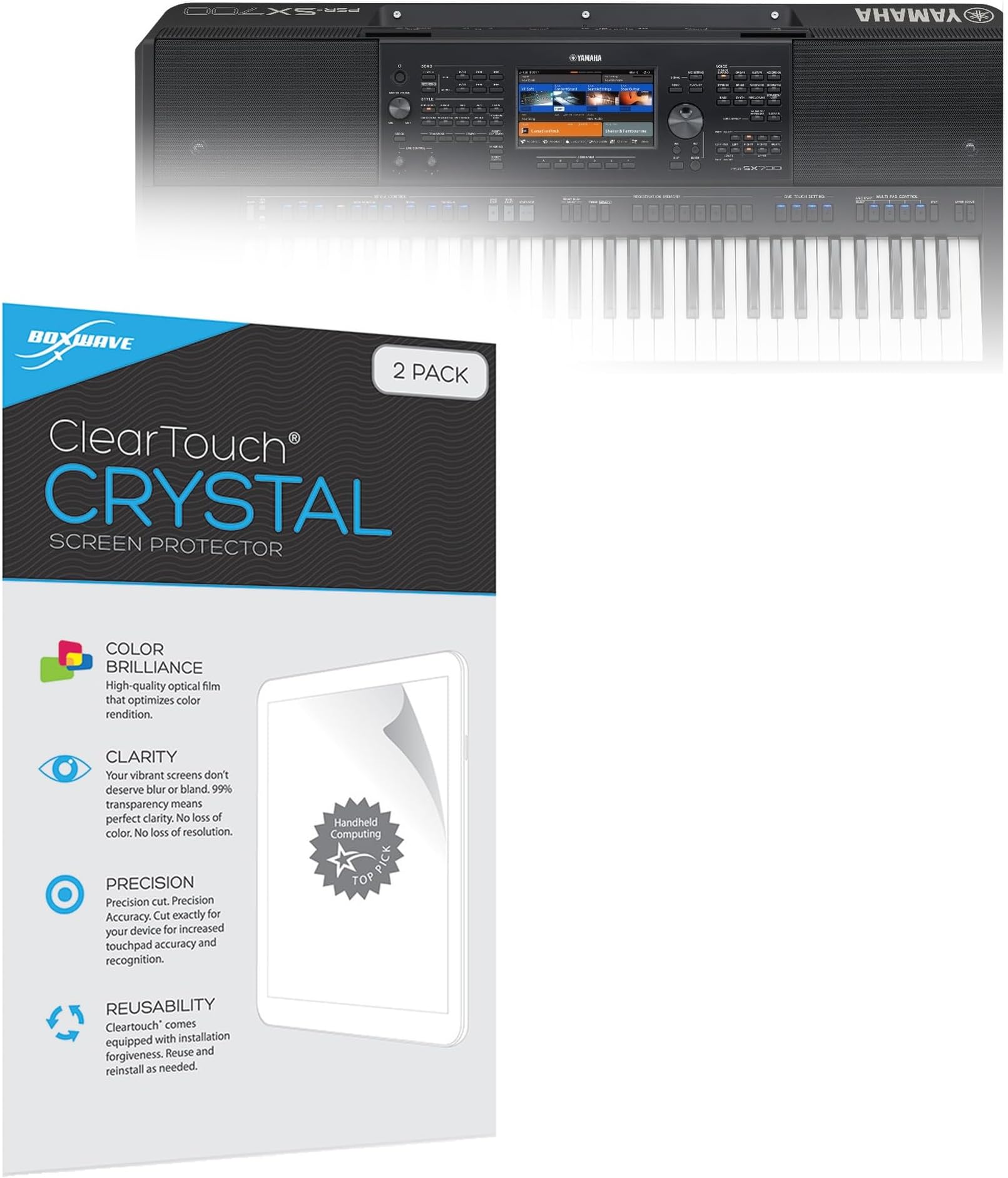 Screen Protector Compatible with Yamaha PSR-SX700 - ClearTouch Crystal (2-Pack), HD Film Skin - Shields from Scratches