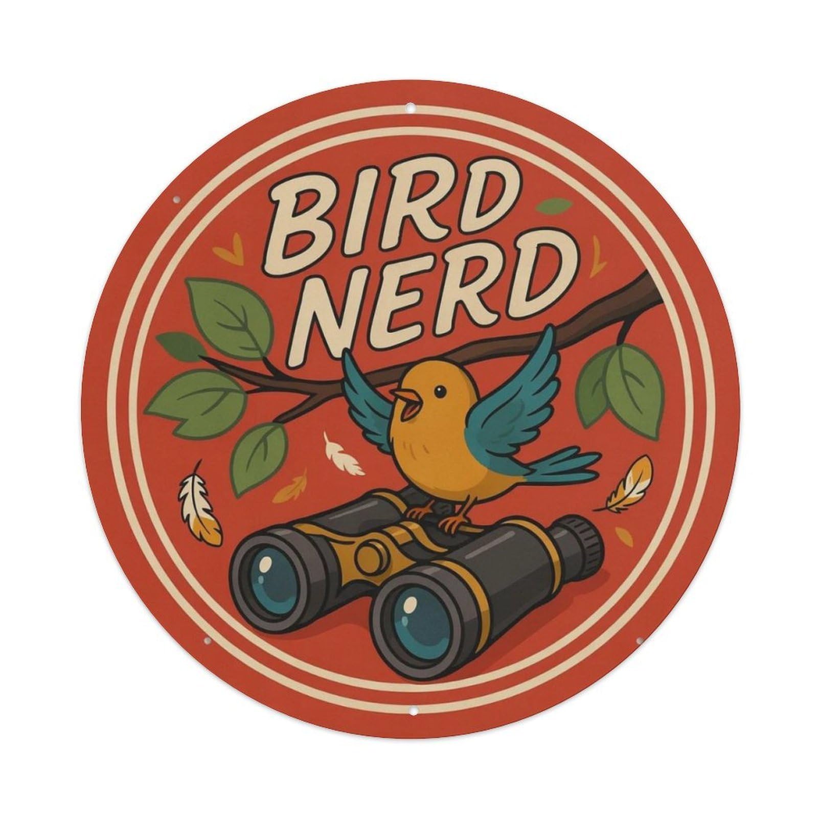 Bird Nerd Metal Tin Sign Plaque