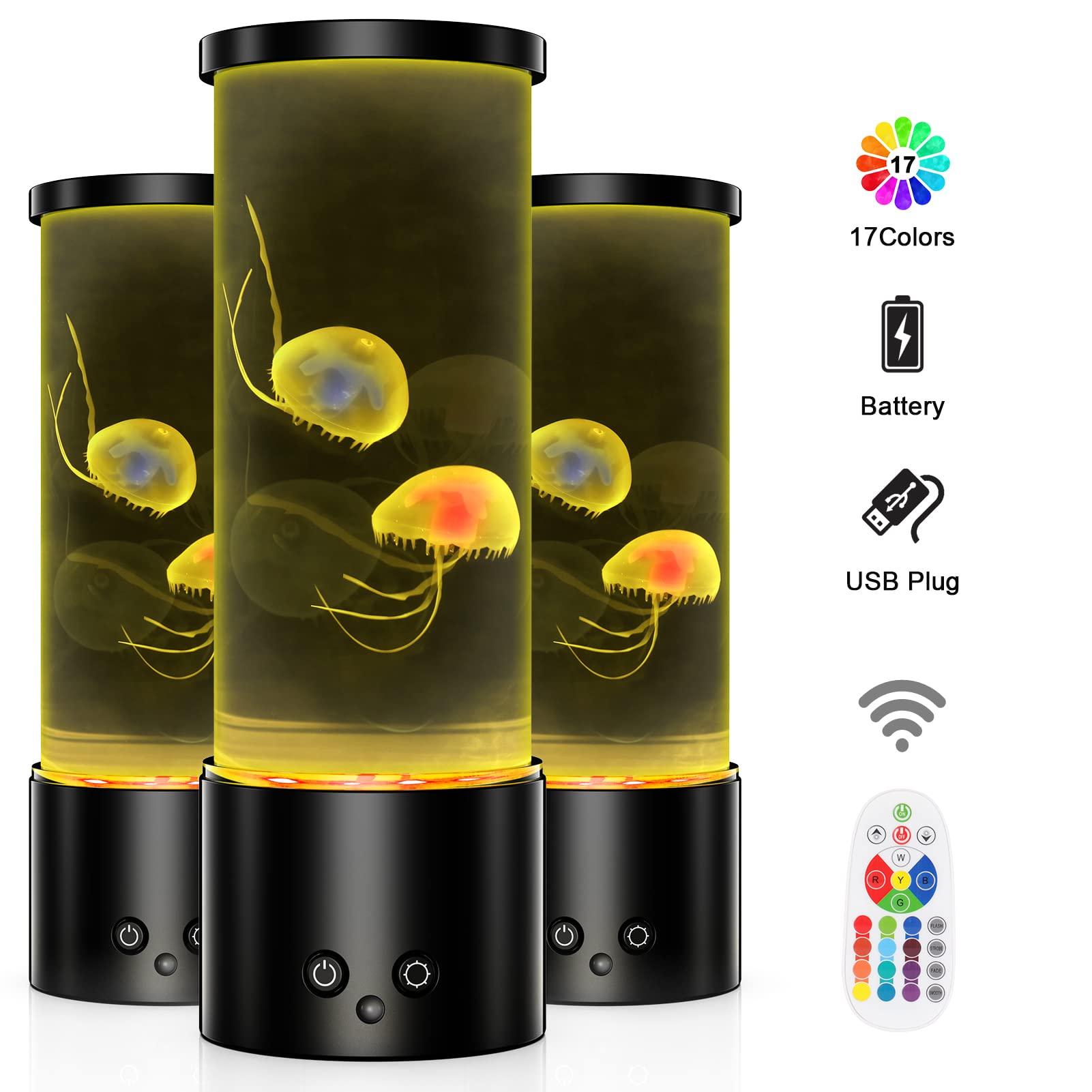 Soarling Jellyfish Lamp, Jelly Fish Light Lamp with 17RGB Color Changing & 4 Colour Modes - Image 2