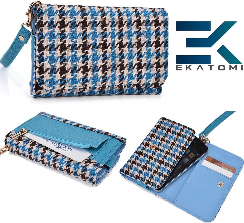 Carrying Case Cover Wallet [SKY BLUE BLACK] AT&T Quickfire Ekatomi153;