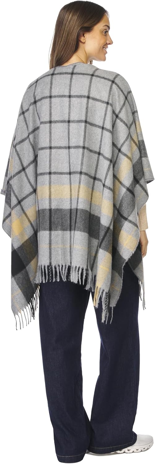 Women's Shawl Wrap Poncho Ruana Cape Cardigan Sweater Open Front for Fall Winter Spring - Image 6