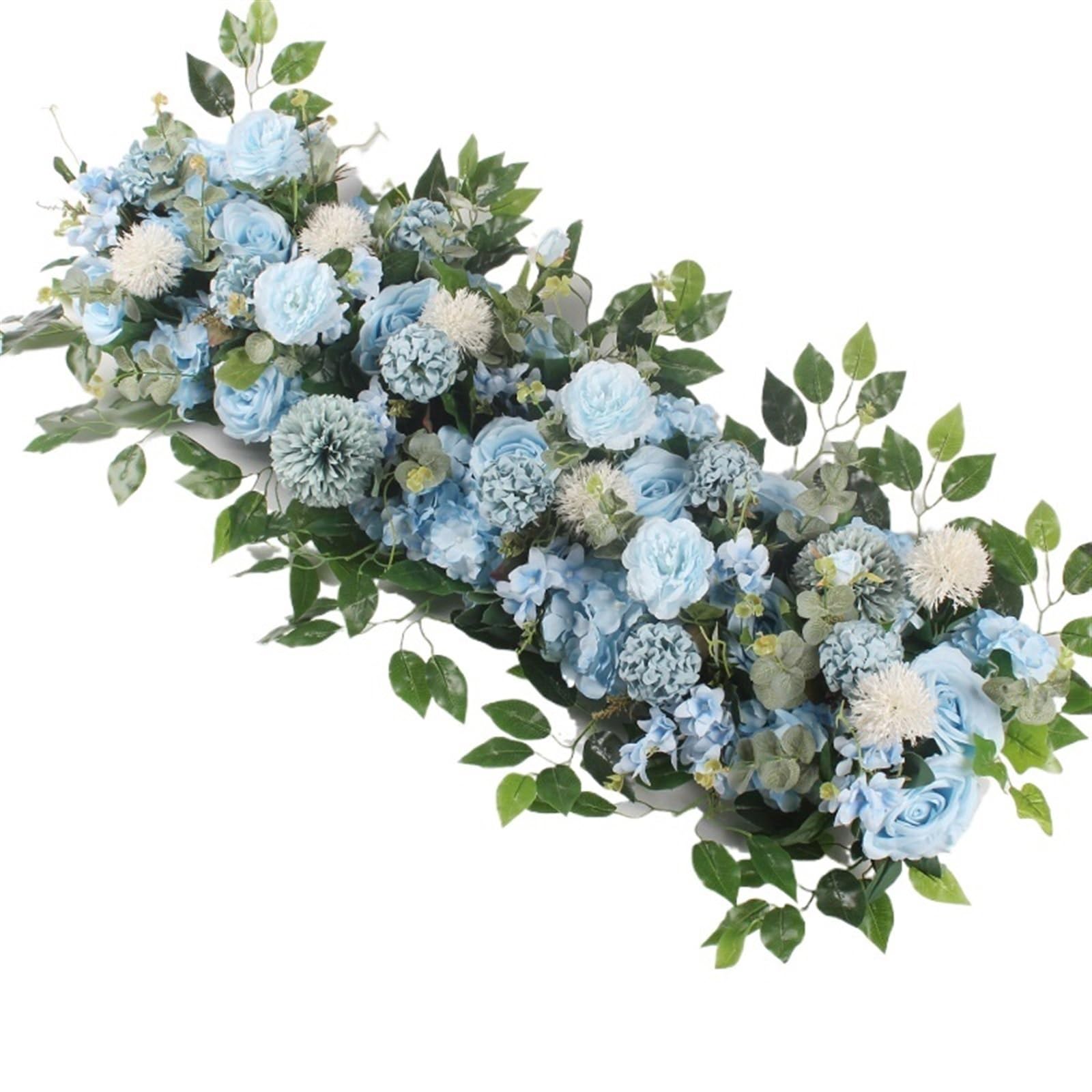 EKalgretrA Flower Arch 50/100cm Artificial Flowers Wall Wedding Decoration Rose Flower Peonies Row Decor Arch Backdrop(H,100CM)