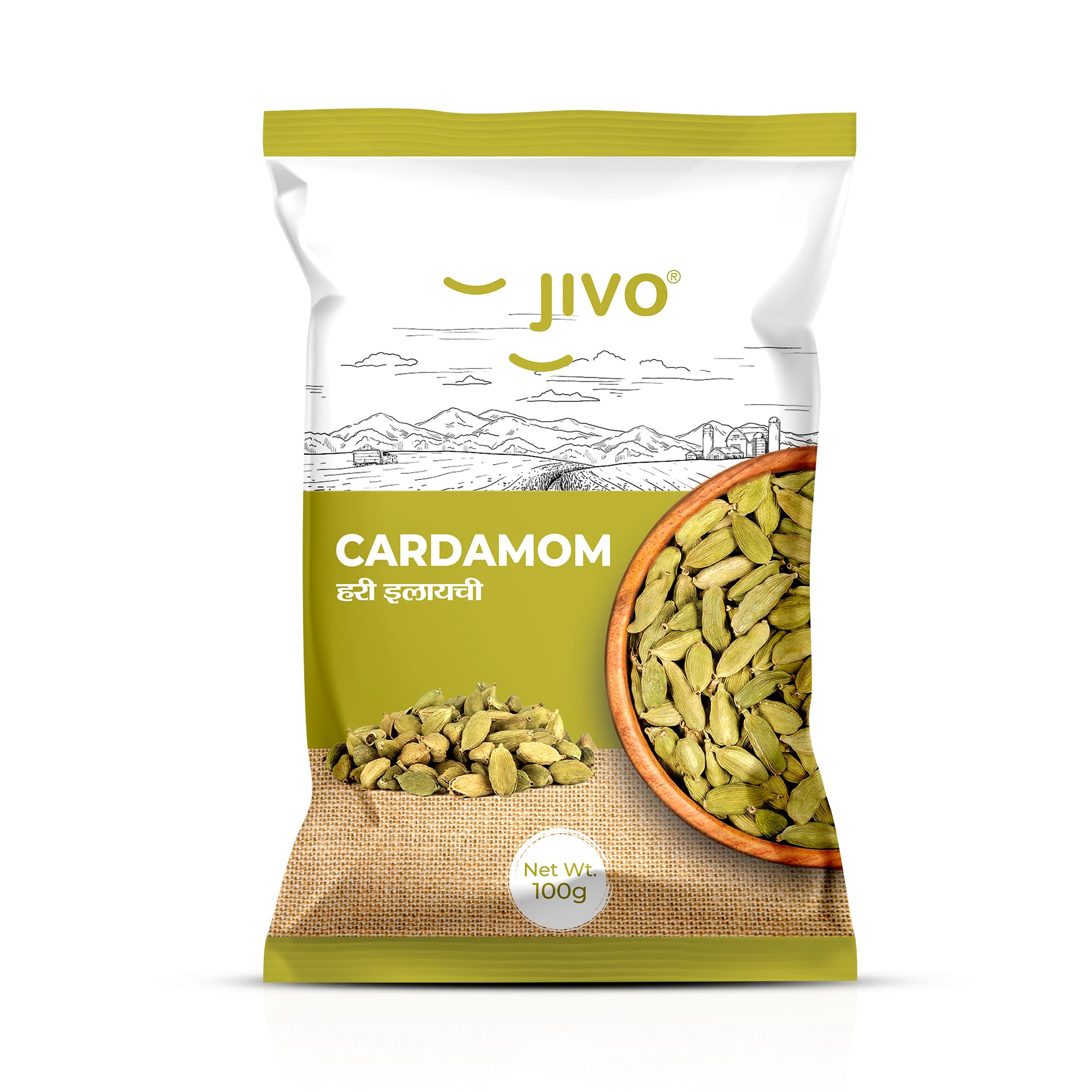 Jivo Green Cardamom 8mm Elaichi | Whole spices | No Artificial Colours or Preservatives | Natural Elaichi | Distinctive Flavour & Aroma Idukki Cardamom -100g (B0D7CZD2PB) Amazon Price History, Amazon Price Tracker