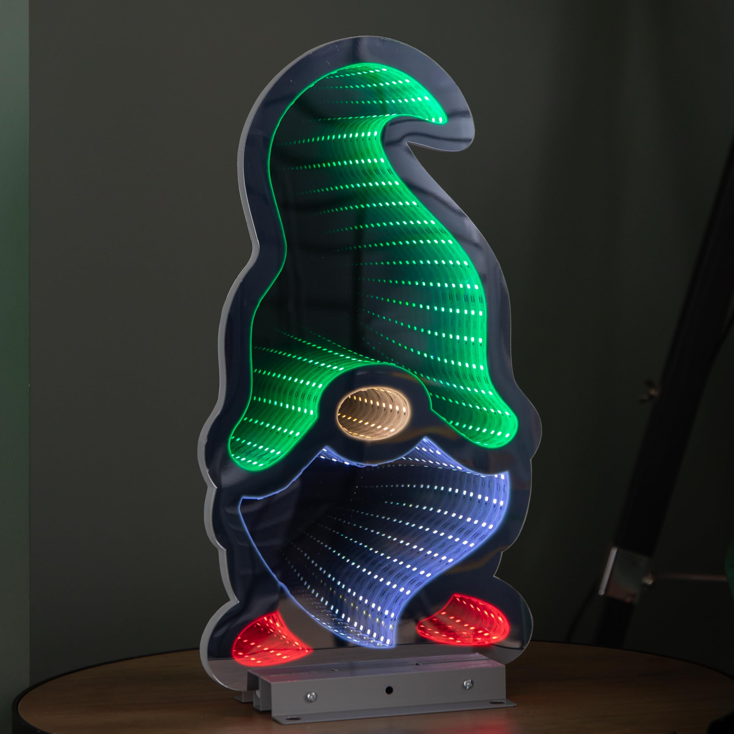 Samuel Alexander 40Cm Light Up Christmas Gonk Infinity Light With Multi-Coloured Leds from B&Q