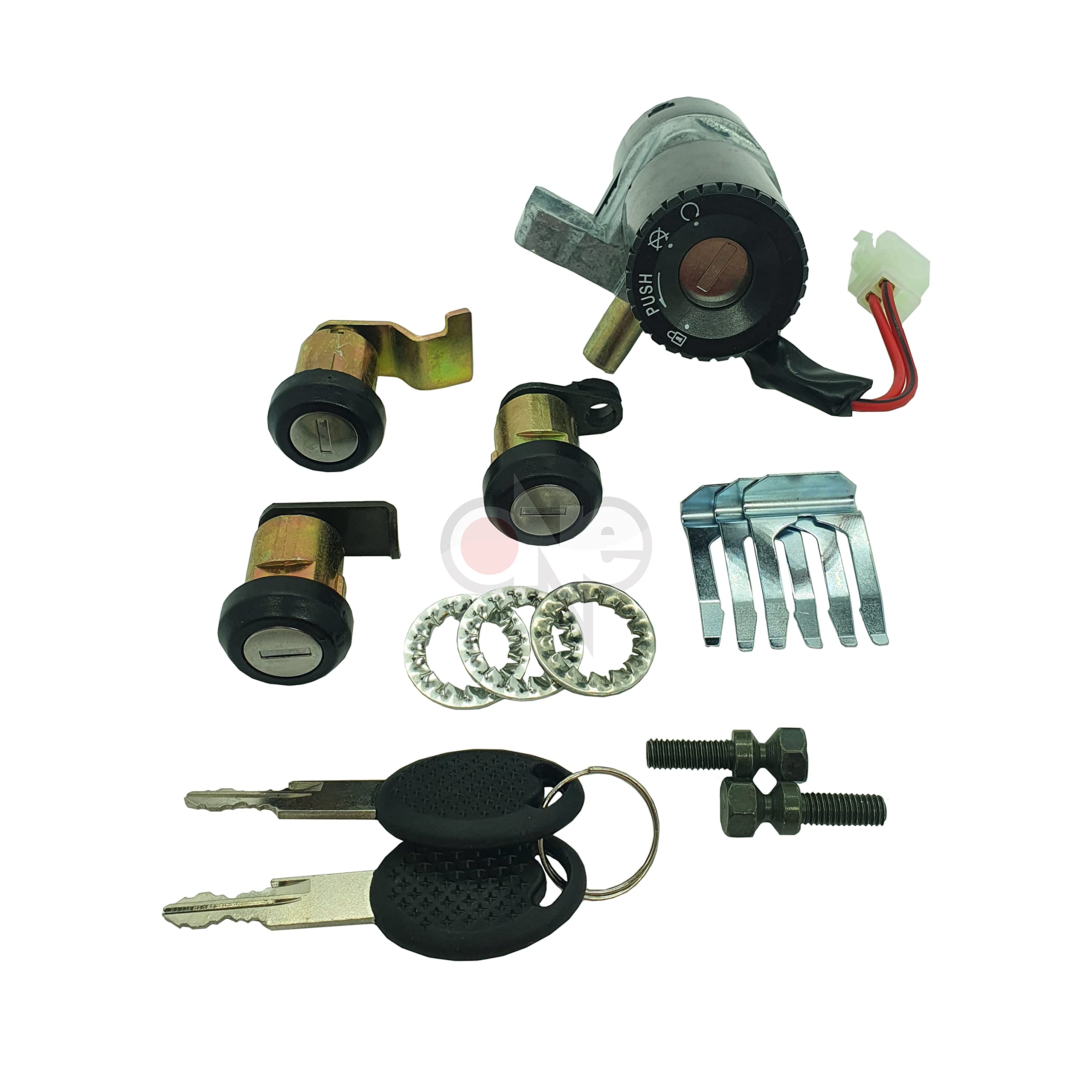 one by Camamoto kit serrature completo blocchetto chiavi per Pantheon 2T 150 (98-02), FES Foresight 250 (00-) honda rif. orig. 35010-KEY-900