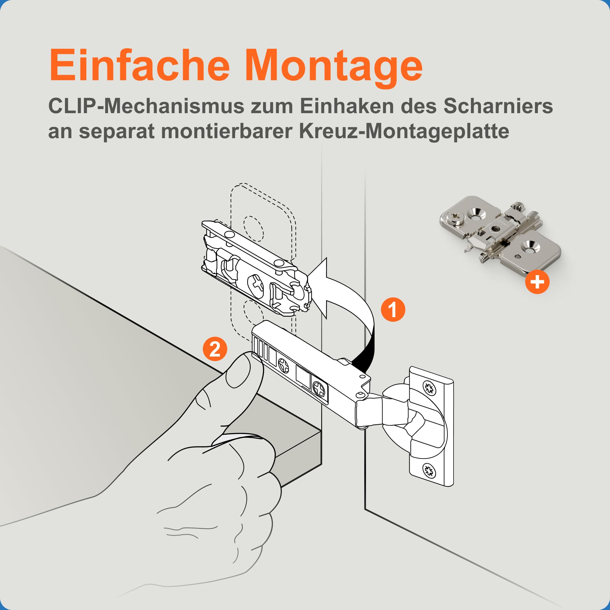 blum 10x CLIP top BLUMOTION Topfscharnier 35mm Eckanschlag vernickelt