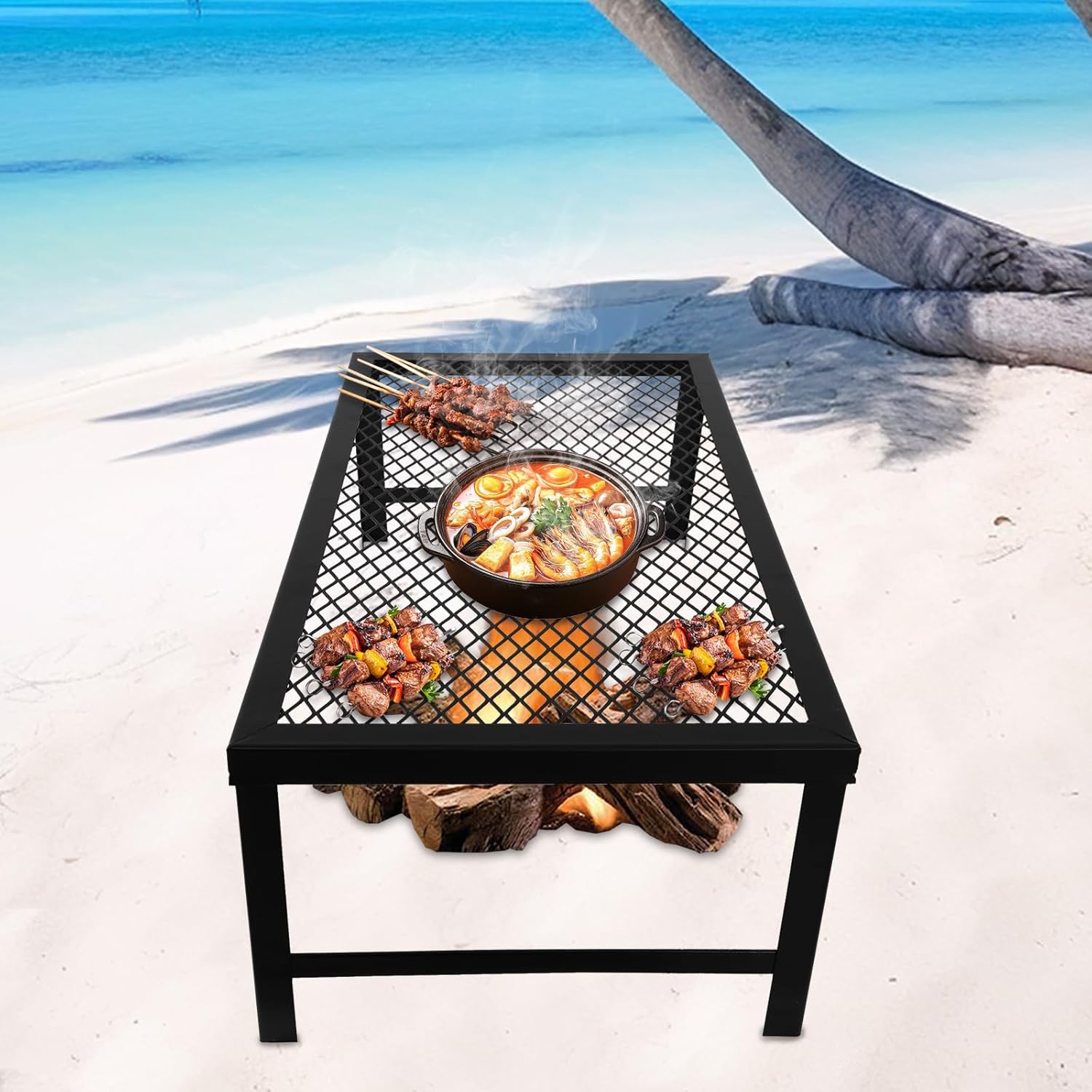 Small Folding Table, Camping Table with Mesh Desktop, Portable Picnic Tables,Camp Tables for Outside Inside Use, 21.7'' X 11.8''