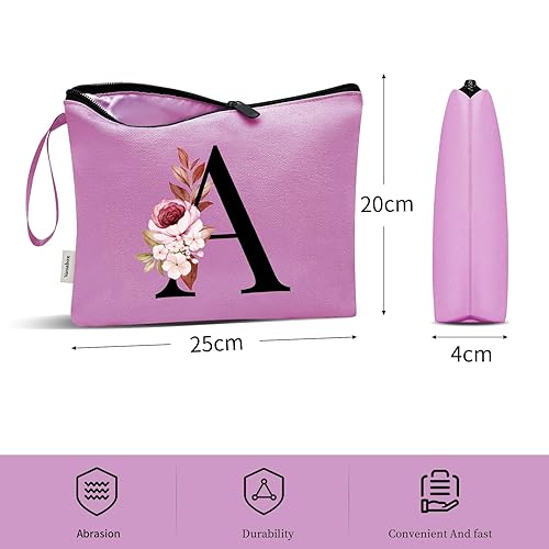 Vista 264 de Vavabox A-Z - Bolsa de maquillaje personalizada, regalos de cumpleaños para mujeres y madres, regalos para mejores amigas, bolsa de cosméticos