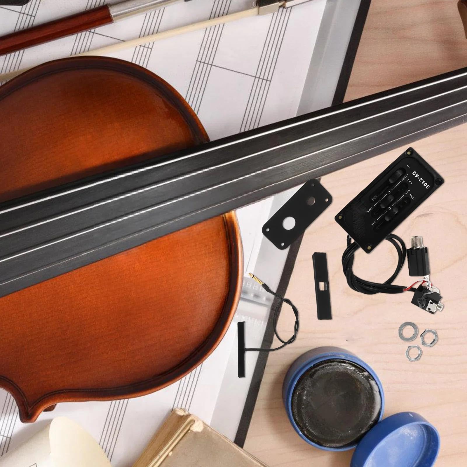 Accesorios Profesionales Violin Accesorio Violín Eléctrico Con Boca Ligera Y Ecualizador Ajustable Para Alta Precisión.