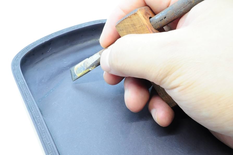 値下げ∕特大甲骨文字彫細工　硯(すずり) 値下げ∕特大甲骨文字彫細工 硯(すずり) 【公式通販】